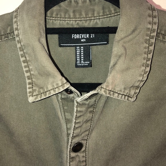 Army Green Over-shirt - Picture 3 of 4